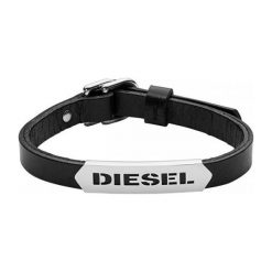Diesel Męska Bransoletka Skóra dx0999040. Czarne bransoletki męskie Diesel. W wyprzedaży za 276,00 zł.