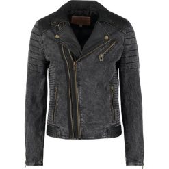 Kurtki męskie: Goosecraft BIKER Kurtka skórzana black