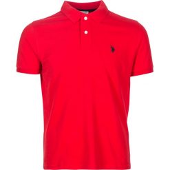 Koszulka polo w kolorze czerwonym. Czerwone koszulki męskie U.S. Polo Assn., s, z haftami, z bawełny, polo, bez rękawów. W wyprzedaży za 128,95 zł.
