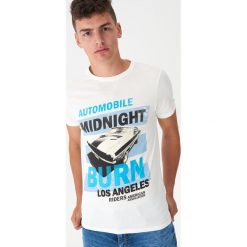 T-shirt z nadrukiem - Kremowy. Białe t-shirty damskie House, xl, z nadrukiem. W wyprzedaży za 9,99 zł.