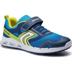 Sneakersy GEOX - J Dakin B. A J929FA 01454 C0749 DD Navy/Lime. Niebieskie trampki chłopięce Geox, bez wzorów, ze skóry ekologicznej, na rzepy. W wyprzedaży za 199,00 zł.