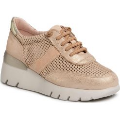Sneakersy HISPANITAS - Ruth-20 HV00233 Platino/Sand. Żółte półbuty damskie Hispanitas, bez wzorów, ze skóry, bez obcasa, na obcasie, bez zapięcia. Za 499,00 zł.