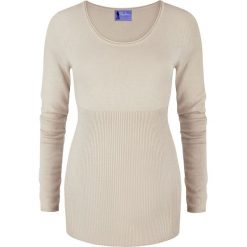 Swetry klasyczne damskie: Sweter w kolorze piaskowym