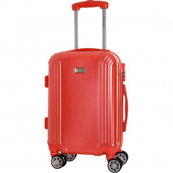 Walizka w kolorze koralowym - 56 l. Brązowe walizki Platinium, z materiału. W wyprzedaży za 219,95 zł.