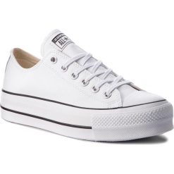 Trampki CONVERSE - Ctas Lift Clean Ox 561680C White/Black/White. Białe półbuty damskie Converse, bez wzorów, ze skóry, bez zapięcia. W wyprzedaży za 349,00 zł.