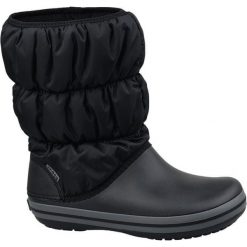 Crocs Winter Puff Boot W 14614-070 36/37 Czarne. Czarne klapki damskie Crocs, bez wzorów, z nylonu, bez obcasa. W wyprzedaży za 219,99 zł.