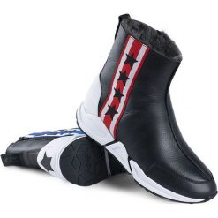 Skórzane botki Ash. Czarne botki damskie Ash, bez obcasa, bez zapięcia. Za 499,00 zł.