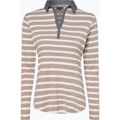 Franco Callegari - Damska koszulka z długim rękawem, beżowy. Brązowe t-shirty damskie Franco Callegari, w paski, z klasycznym kołnierzykiem. Za 99,95 zł.