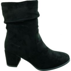 Botki damskie Sergio Leone BT523,Kolor czarny. Czarne botki damskie Sergio Leone, na zimę, bez obcasa, bez zapięcia. Za 130,00 zł.