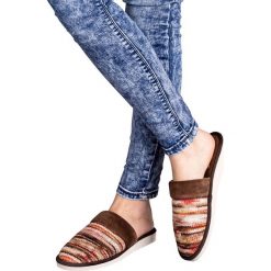 Kapcie damskie Natural Style NS-077 Brązowe. Pomarańczowe kapcie damskie NATURAL STYLE, z bawełny. Za 30,00 zł.