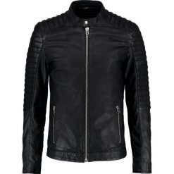 Kurtki męskie bomber: Goosecraft TURIN BIKER Kurtka skórzana black