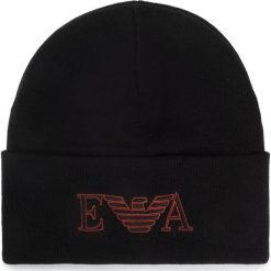 Czapka EMPORIO ARMANI - 6G1403 1MB5Z 0999 Nero. Czarne czapki męskie Emporio Armani, bez wzorów, z wełny. Za 509,00 zł.