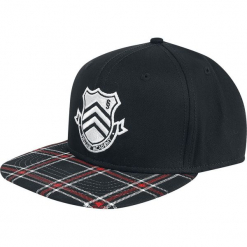 Persona 5 - Shujin Academy Plaid Snapback Czapka baseballowa czarny. Czarne czapki z daszkiem damskie marki Persona, z aplikacjami, z tworzywa sztucznego. Za 79,90 zł.