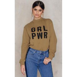 Bluzy rozpinane damskie: Josefin Ekström for NA-KD Bluza GRL PWR - Green