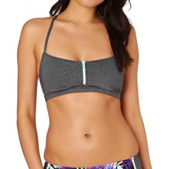 Roxy Sportowy Stanik Sunset Zipped J Sea Salt Jungle Times S. Niebieskie biustonosze sportowe Roxy, z materiału. W wyprzedaży za 83,00 zł.