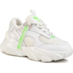Sneakersy BIG STAR - FF274A550A White. Białe półbuty damskie BIG STAR, na co dzień, bez wzorów, ze skóry ekologicznej, retro, bez obcasa, na płaskiej podeszwie, bez zapięcia. W wyprzedaży za 229,00 zł.