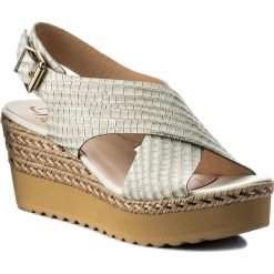 Espadryle KANNA - KV6162 Eraclea Hielo. Brązowe espadryle damskie Kanna, bez wzorów, ze skóry, bez obcasa, na obcasie. W wyprzedaży za 269,00 zł.
