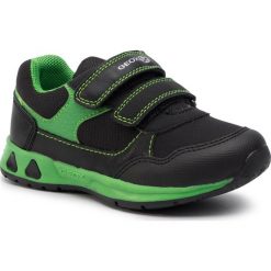 Sneakersy GEOX - B Palvis B.A B941RA 054FU C0016 D Black/Green. Czarne trampki chłopięce Geox, bez wzorów, ze skóry ekologicznej, na rzepy. W wyprzedaży za 149,00 zł.