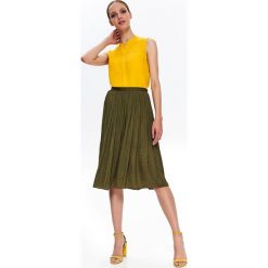SPÓDNICA MIDI. Brązowe spódniczki damskie Top Secret, na co dzień, na lato, bez wzorów, z tkaniny, eleganckie, midi. Za 139,99 zł.