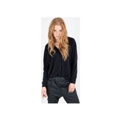 Bluzka koszulowa LEA SHIRT. Czarne bluzki damskie marki MeMola, m, bez wzorów, z poliesteru, ze stójką, bez rękawów, długie, bez kaptura. Za 197,10 zł.