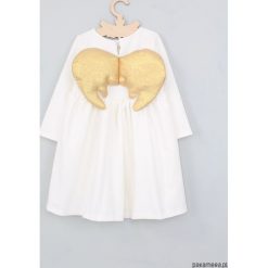 Sukienka ze skrzydlami Angel. Żółte sukienki dziewczęce marki Pakamera, z jersey. Za 139,00 zł.