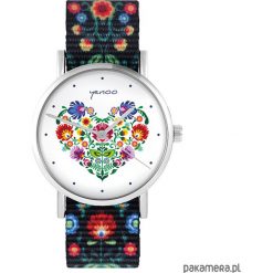 Zegarek - Serce folkowe - folk czarny, nato. Czarne zegarki damskie Pakamera. Za 129,00 zł.