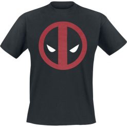 Deadpool Logo T-Shirt czarny. Czarne t-shirty męskie z nadrukiem marki Deadpool, l, z okrągłym kołnierzem. Za 54,90 zł.