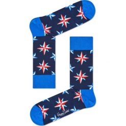Happy Socks - Skarpety Nautical. Niebieskie skarpetki męskie marki Happy Socks, z bawełny. W wyprzedaży za 24,90 zł.