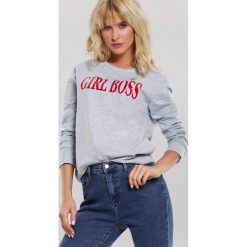 Jasnoszara Bluza Girl Rule. Szare bluzy damskie Renee, uniwersalny, bez wzorów, z tkaniny, bez rękawów, bez kaptura. Za 99,99 zł.