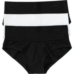 Figi "panty" (3 szt.), bawełna organiczna bonprix czarny + czarny + biały. Czarne panty damskie bonprix. Za 44,97 zł.