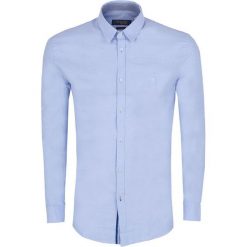 Koszula Trussardi Jeans. Niebieskie koszule męskie m, bez wzorów, z bawełny, klasyczne, z włoskim kołnierzykiem, bez rękawów. Za 179,00 zł.