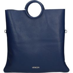 Torba - 175-004G-O BL. Szare torebki klasyczne damskie Venezia, ze skóry. Za 339,00 zł.