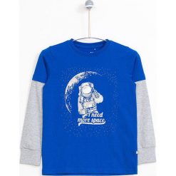 Lemon Explore - Longsleeve dziecięcy 122-164 cm. Niebieskie t-shirty chłopięce marki LEMON explore, z nadrukiem, z bawełny, z długim rękawem. W wyprzedaży za 39,90 zł.