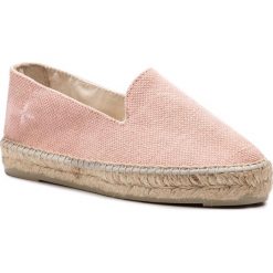 Espadryle MANEBI - Slippers W W 2.4 N0 Rose Canvas. Różowe espadryle damskie Manebi, bez wzorów, z tworzywa sztucznego, bez obcasa, na płaskiej podeszwie, bez zapięcia. W wyprzedaży za 279,00 zł.