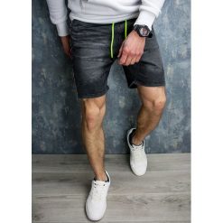 Krótkie spodenki męskie czarne Recea. Czarne spodenki i szorty męskie Recea, s, bez wzorów, z bawełny, krótkie. Za 69,99 zł.