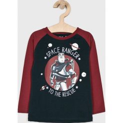 Name it - T-shirt dziecięcy 80-110 cm. Niebieskie t-shirty chłopięce marki Name it, z nadrukiem, z bawełny, z długim rękawem. W wyprzedaży za 39,90 zł.