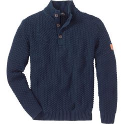 Swetry klasyczne męskie: Sweter Slim Fit bonprix ciemnoniebieski