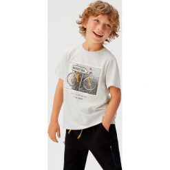 Mango Kids - T-shirt dziecięcy Bike. Szare t-shirty chłopięce Mango Kids, z nadrukiem, z elastanu, bez rękawów. Za 35,90 zł.