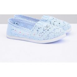 Błękitne Koronkowe Damskie Baleriny Little Sugar. Niebieskie baleriny damskie SEA, bez wzorów, z jeansu, bez obcasa. Za 39,00 zł.