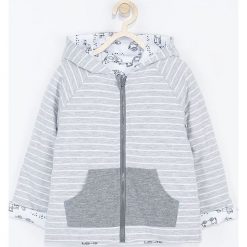 Coccodrillo - Bluza dziecięca 62-86 cm. Szare bluzy chłopięce COCCODRILLO, bez wzorów, z dzianiny, bez rękawów, z kapturem. Za 89,90 zł.