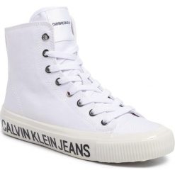 Tenisówki CALVIN KLEIN JEANS - Deloris B4R0808 White. Białe półbuty damskie Calvin Klein Jeans, bez wzorów, z jeansu, bez zapięcia. W wyprzedaży za 419,00 zł.
