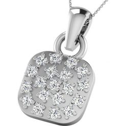 Srebrny naszyjnik z zawieszką z diamentami - dł. 40 cm. Szare naszyjniki damskie Art of Diamond & Co., z diamentem, srebrne. W wyprzedaży za 703,95 zł.