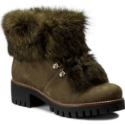 Botki EVA MINGE - Raquel 2P 17BD1372205EF 415. Zielone buty zimowe damskie marki Eva Minge, z materiału, na obcasie. W wyprzedaży za 309,00 zł.