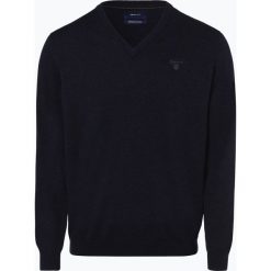 Gant - Sweter męski, niebieski. Niebieskie swetry klasyczne męskie marki GANT, xl, z bawełny. Za 449,95 zł.