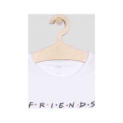 Lmtd - T-shirt dziecięcy 134-176 cm. Białe bluzki dziewczęce LMTD, z aplikacjami, z elastanu, z okrągłym kołnierzem, z krótkim rękawem, krótkie, bez kaptura. Za 59,90 zł.