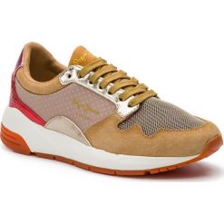 Sneakersy PEPE JEANS - Foster Maya PLS30857 Fix 830. Pomarańczowe półbuty damskie Pepe Jeans, z jeansu. W wyprzedaży za 259,00 zł.