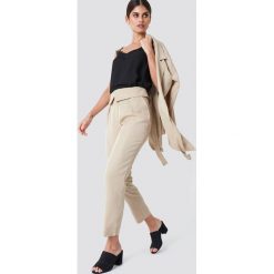 Spodnie z wysokim stanem: Trendyol Spodnie z wysokim stanem – Beige