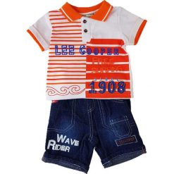T-shirty chłopięce z krótkim rękawem: 2-częściowy zestaw w kolorze pomarańczowym
