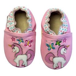 Buciki niemowlęce: Skórzane buty niemowlęce „Magic Unicorn” w kolorze jasnoróżowym