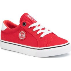Tenisówki BIG STAR - FF274472 Red. Czerwone półbuty damskie BIG STAR, bez wzorów, z gumy, bez zapięcia. W wyprzedaży za 89,00 zł.